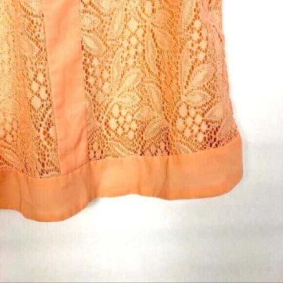 Elodie by Anthropologie | Peach Sleeveless Lace Tank Top Size Medium - Picture 5 of 7
